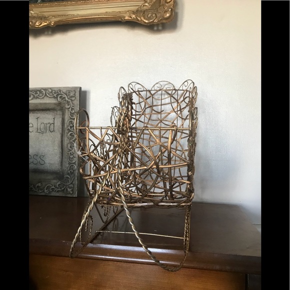 Rare Vintage Handcrafted Gold Sleigh Collector - Picture 4 of 7